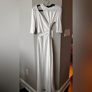 Commense White Long Sleeve Dress